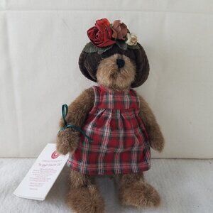 Boyds Bears Lizzie Wishkabibble #50002 Special Event Piece NWT plaid‎ dress hat